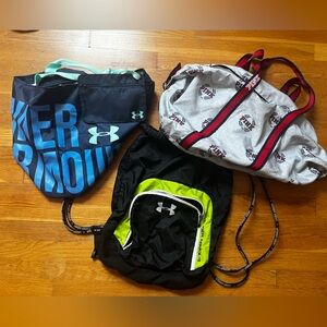 Under armor & Pink bags